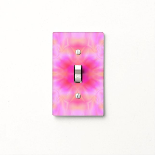 Pink Flare Light Switch Cover (In Situ)