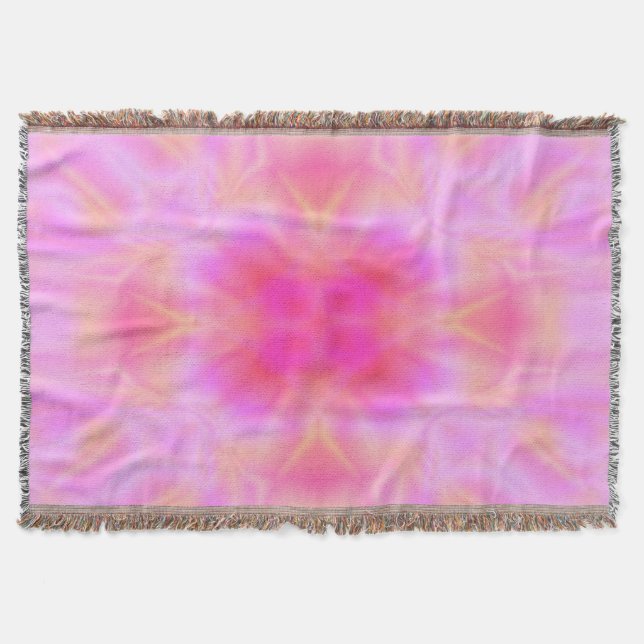 Pink Flare Throw Blanket (Front)
