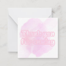 Pink Flat Note Card