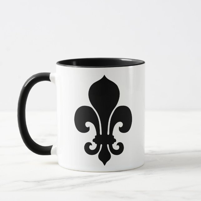 Pink Fleur De Lis Mug (Left)
