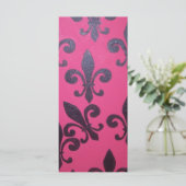 Pink fleur de lis painting (Standing Front)