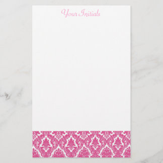 Pink Fleur De Lis Stationery