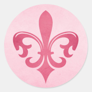 Pink Fleur de lis sticker