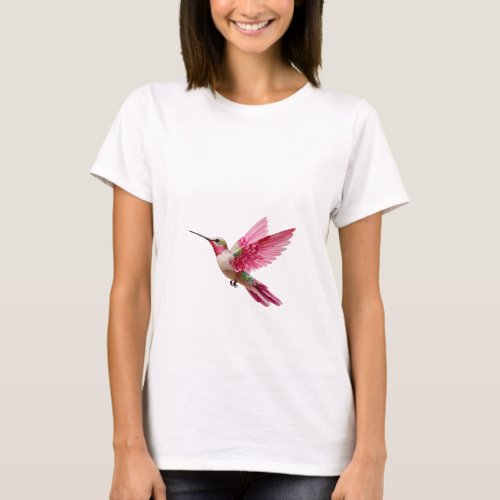 Pink Flight A Hummingbirds Grace T_Shirt