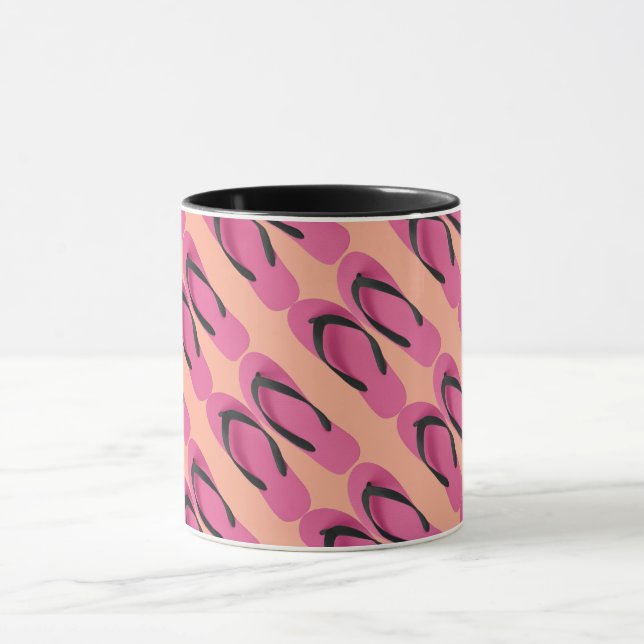 Pink Flip Flops Fun  Mug (Center)