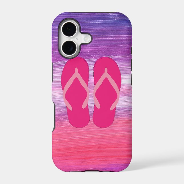 Pink Flip-Flops Iphone Case (Back)