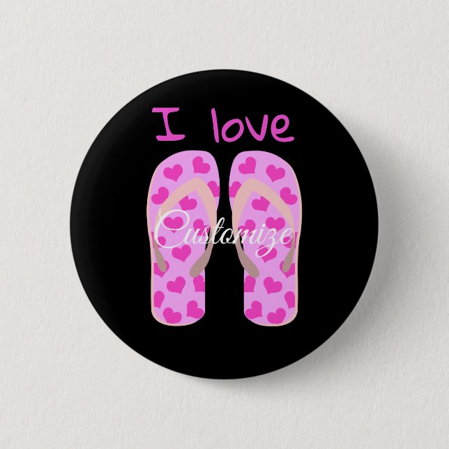 Pink Flip-Flops Thunder_Cove Button (Front)