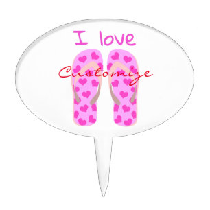 Pink Flip-Flops Thunder_Cove Cake Topper