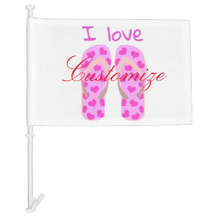 Pink Flip-Flops Thunder_Cove Car Flag