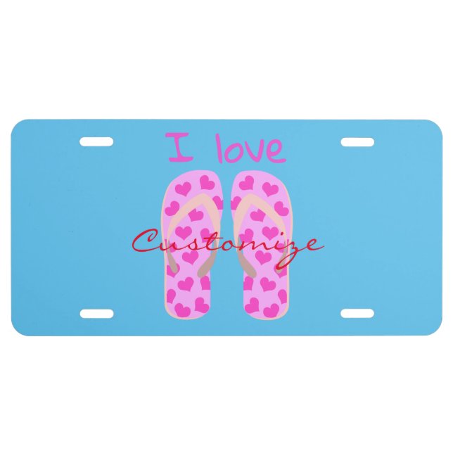 Pink Flip-Flops Thunder_Cove License Plate (Front)