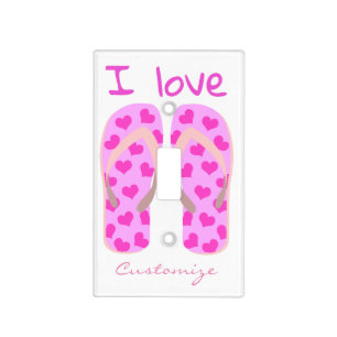 Pink Flip-Flops Thunder_Cove Light Switch Cover