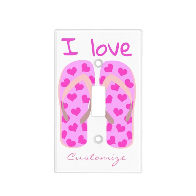 Pink Flip-Flops Thunder_Cove Light Switch Cover (Front)
