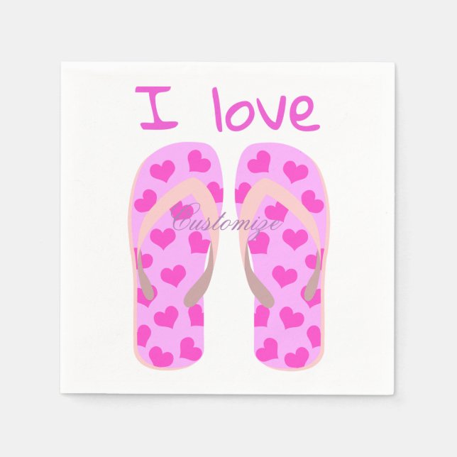 Pink Flip-Flops Thunder_Cove Napkins (Front)