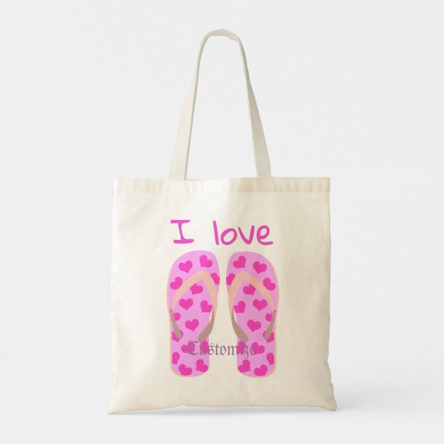 Pink Flip-Flops Thunder_Cove Tote Bag (Back)