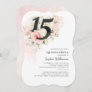 Pink Floral 15th Birthday Quinceanera Party Invitation