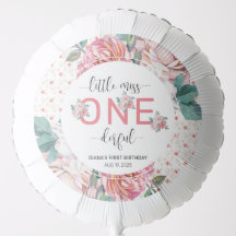 Pink Floral 1st Birthday