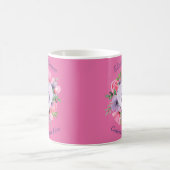 Pink Floral 80th Birthday Mug for Women (Center)
