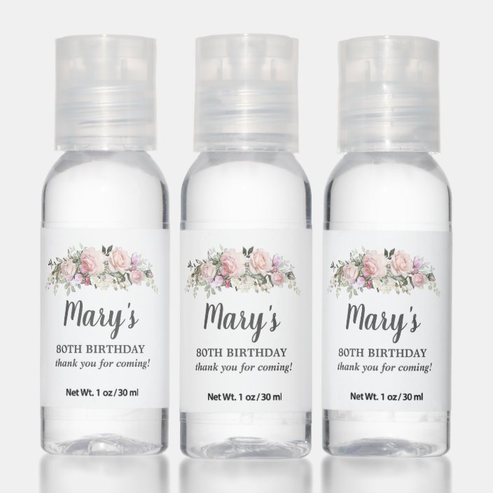 Floral Bridal Shower Hand Sanitizer Floral Party Favor Floral Birthday Party Floral Party Gifts Floral Mini Hand Sanitizer Labels