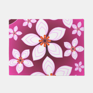 Pink Floral Abstract Pattern Aesthetic Flower Ar Doormat
