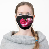 Pink Floral Adult Cloth Face Mask (Worn)