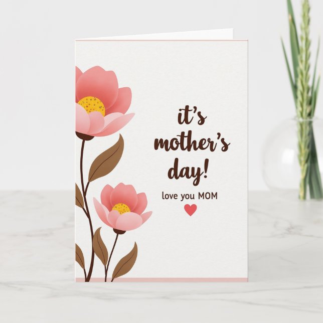 Pink Floral Affection Card (Front)