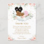 Pink Floral African American Baby Shower Birthday  Postcard