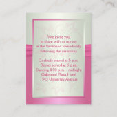 Pink Floral and Pale Green Enclosure Card (Back)