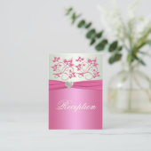 Pink Floral and Pale Green Enclosure Card (Standing Front)