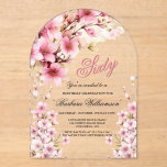 Pink Floral Arch Elegance 60th Birthday Party Acrylic Invitations<br><div class="desc">Start this special 60th birthday celebration in a elegant style with this beautifully feminine gentle floral arch acrylic invitation with hand painted watercolor mixed wildflowers. All of the text can be personalized for your party including the guest of honor's age. If you have any special requests or require design assistance,...</div>