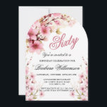 Pink Floral Arch Elegance 60th Birthday Party Invitation<br><div class="desc">Start this special 60th birthday celebration in a elegant style with this beautifully feminine gentle floral arch invitation with hand painted watercolor mixed wildflowers. All of the text can be personalized for your party including the guest of honor's age. If you have any special requests or require design assistance, just...</div>