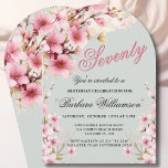 Pink Floral Arch Elegance 70th Birthday Party Invitation<br><div class="desc">Start this special 70th birthday celebration in a elegant style with this beautifully feminine gentle floral arch invitation with hand painted watercolor mixed wildflowers. All of the text can be personalized for your party including the guest of honor's age. If you have any special requests or require design assistance, just...</div>