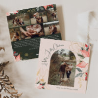 Pink Floral Arch Holly Jolly Christmas Seven Photo