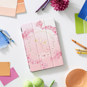 Pink Floral Art, Spring Blessing iPad Pro Cover