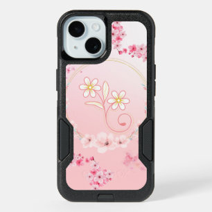 Pink Floral Art, Spring Blessing iPhone 15 Case