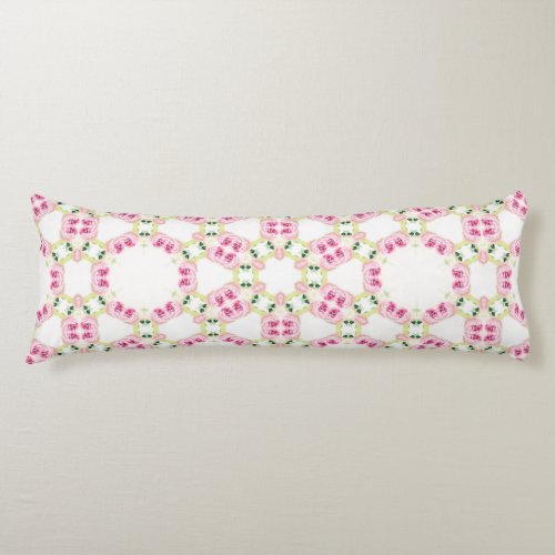 Pink Floral Artistic Abstract Pattern Body Pillow