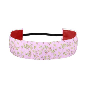 Pink Floral Athletic Headband by angelworks at Zazzle