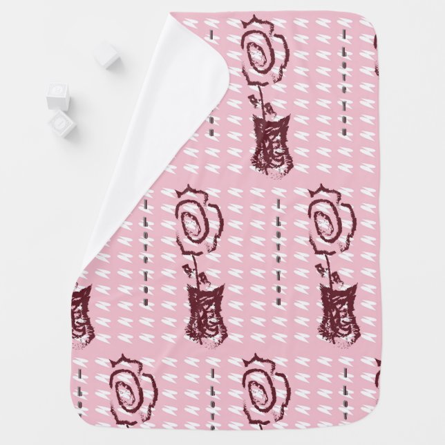 Pink Floral Baby Blanket (In Situ)