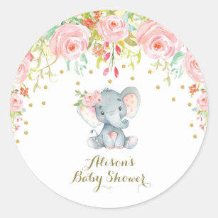 Pink Elephant Stickers Zazzle