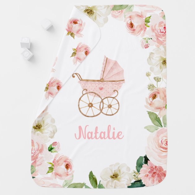 Baby blankets personalized online girl