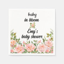 pink floral baby in bloom baby girl shower