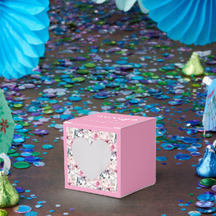 Pink Floral Baby in Bloom Baby Shower Favor Box