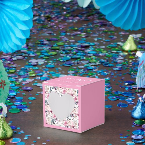 Pink Floral Baby in Bloom Baby Shower Favor Box