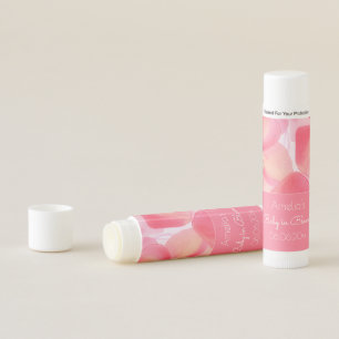 Pink Floral Baby in Bloom Baby Shower Favor Lip Balm