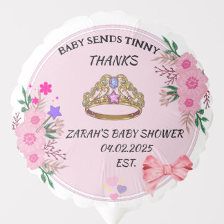 Pink Floral Baby shower Balloon