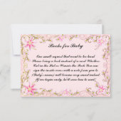 Pink Floral Baby Shower Books For Baby Card | Zazzle