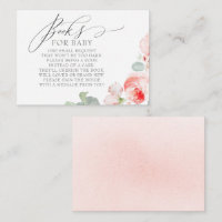 Pink Floral Baby Shower Books For Baby
