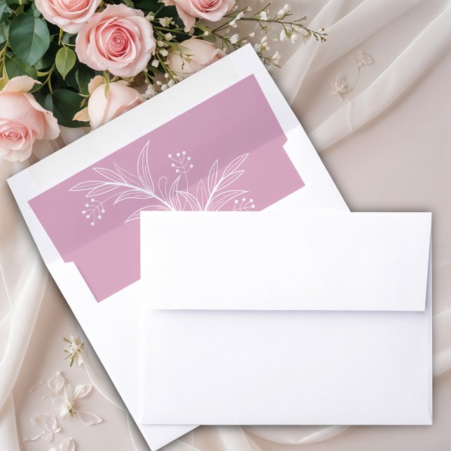 Pink Floral Baby Shower Envelope Liner (Creator Uploaded)