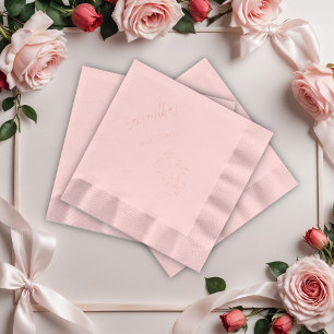 Pink Floral Baby Shower Foil Napkins