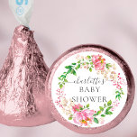 Pink Floral Baby Shower Hershey®'s Kisses®<br><div class="desc">Beautiful pink watercolor floral wreath baby or bridal shower seal.  Coordinates with our sweetheart collection.</div>