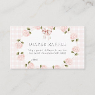 Pink Floral Baby Shower Invitation, Business Card